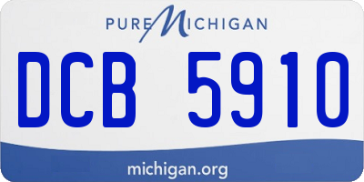 MI license plate DCB5910