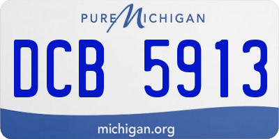 MI license plate DCB5913