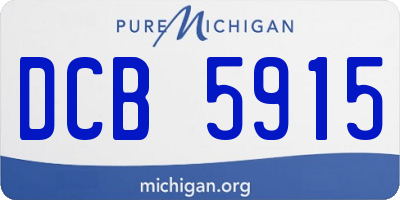 MI license plate DCB5915