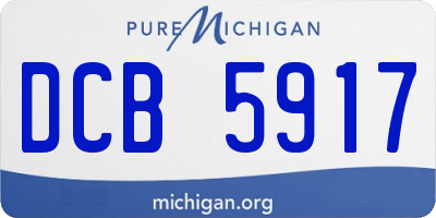 MI license plate DCB5917