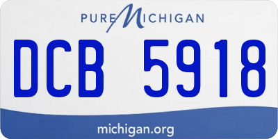 MI license plate DCB5918