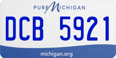 MI license plate DCB5921