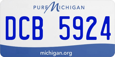 MI license plate DCB5924