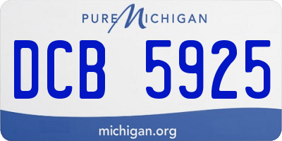 MI license plate DCB5925
