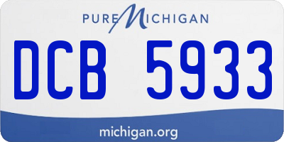 MI license plate DCB5933