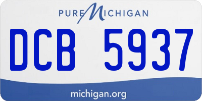 MI license plate DCB5937
