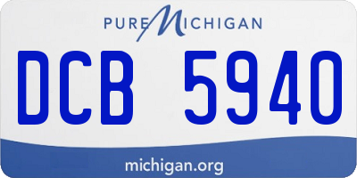 MI license plate DCB5940