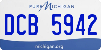 MI license plate DCB5942
