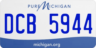 MI license plate DCB5944