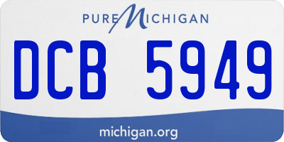 MI license plate DCB5949