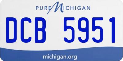 MI license plate DCB5951
