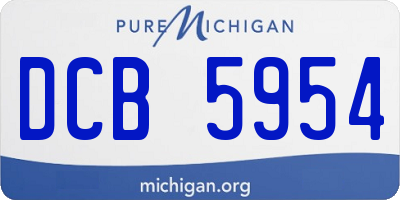 MI license plate DCB5954