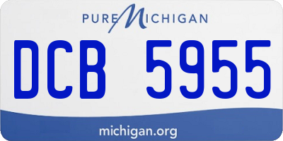 MI license plate DCB5955