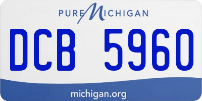 MI license plate DCB5960