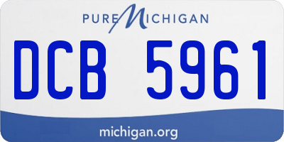 MI license plate DCB5961