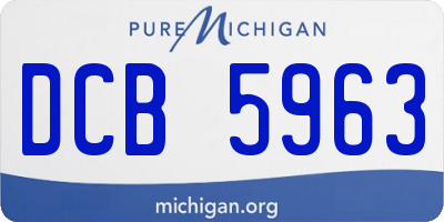 MI license plate DCB5963