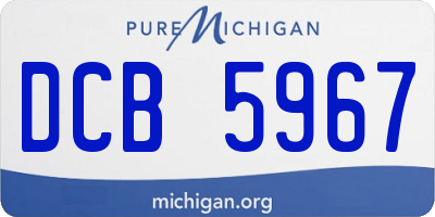 MI license plate DCB5967