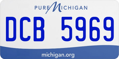 MI license plate DCB5969