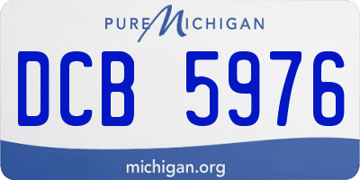 MI license plate DCB5976