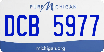 MI license plate DCB5977