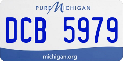 MI license plate DCB5979