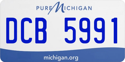 MI license plate DCB5991