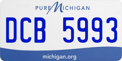 MI license plate DCB5993
