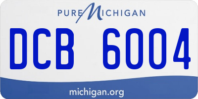 MI license plate DCB6004