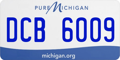 MI license plate DCB6009