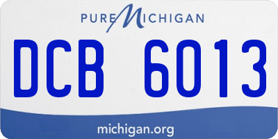 MI license plate DCB6013