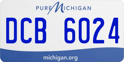 MI license plate DCB6024