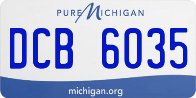 MI license plate DCB6035