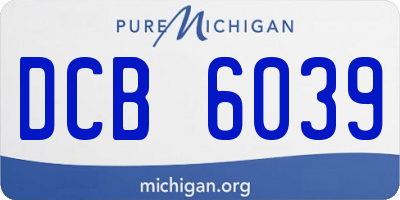 MI license plate DCB6039
