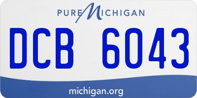 MI license plate DCB6043