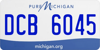MI license plate DCB6045