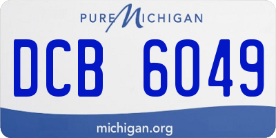 MI license plate DCB6049