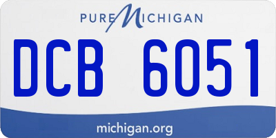 MI license plate DCB6051