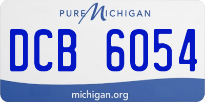 MI license plate DCB6054