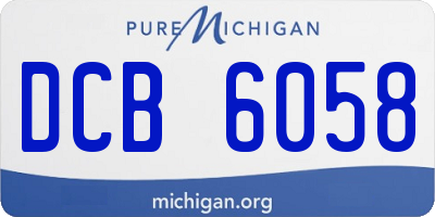 MI license plate DCB6058