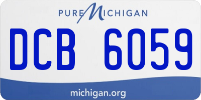 MI license plate DCB6059