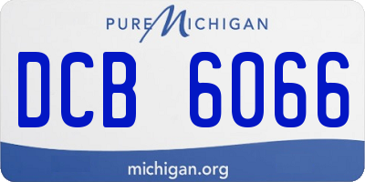 MI license plate DCB6066