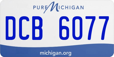 MI license plate DCB6077
