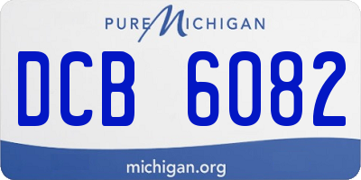 MI license plate DCB6082