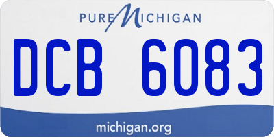 MI license plate DCB6083