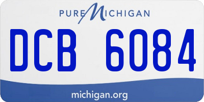 MI license plate DCB6084