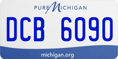 MI license plate DCB6090