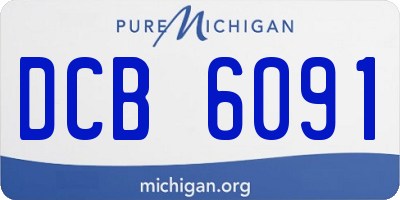 MI license plate DCB6091