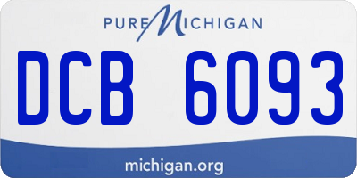 MI license plate DCB6093
