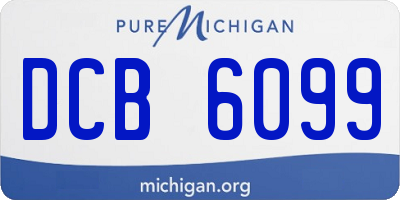 MI license plate DCB6099