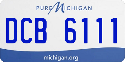 MI license plate DCB6111